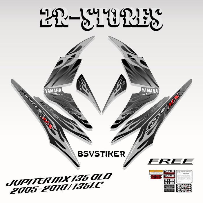 Gambar striping jupiter mx old 135 , stiker mx lama api, tribal 10 - abu dari 2R STIKER undefined Tokopedia