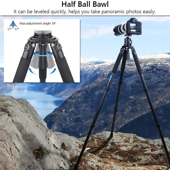 Gambar Tripod For Camera Professional Heavy Duty Carbon Fiber Rifle Hunting dari peccadillo undefined Tokopedia