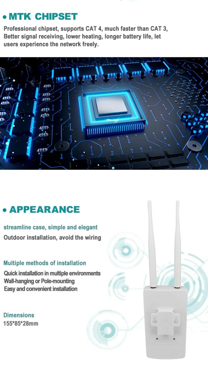 Gambar Outdoor Waterproof Networking Wps Usb 4G Wifi Router With Sim Card dari pettifogger star undefined Tokopedia