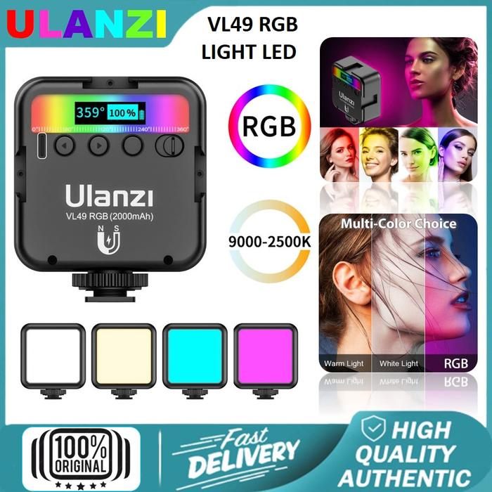 Gambar ULANZI VL49 RGB Light LED Lampu Portable Vlog Video Photo Camera dari depyu shop undefined Tokopedia