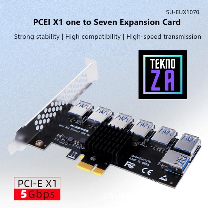 Jual mining pcie riser splitter to slot eux1070 ready Kota