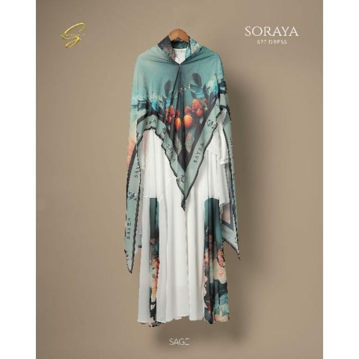 Gambar Gamis Wanita Muslim Soraya Set Dress Plus Khimar Syari Sayra Official - SAGE dari Zona Fashion Muslim undefined Tokopedia