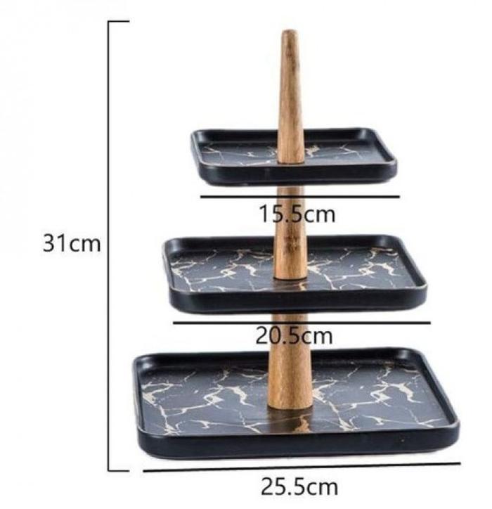 Gambar Cake Tier Marble Kotak 3 Susun by Plateful n co - hitam dari plateful co undefined Tokopedia