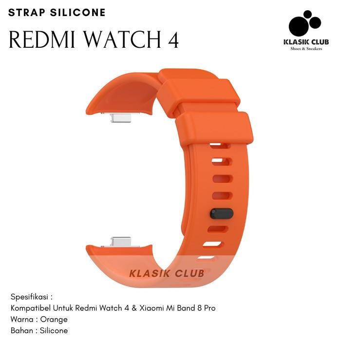 Gambar Strap Redmi Watch 4 Bahan Silicone Tali Pengganti Xiaomi Mi Band 8 Pro - A-Orange dari Klasik Club undefined Tokopedia