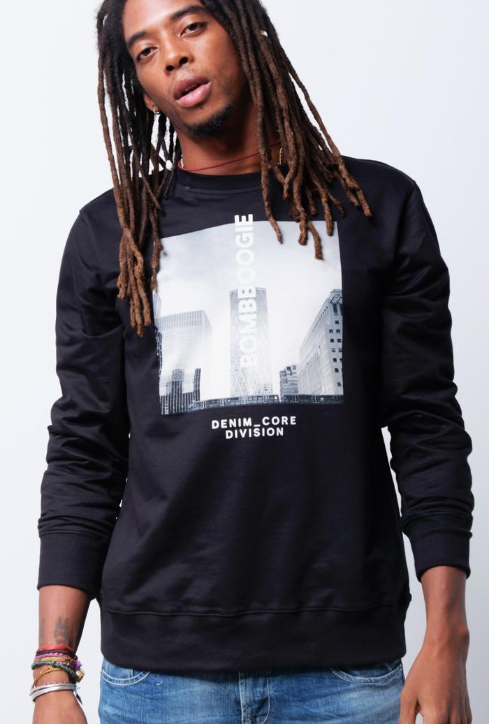 Gambar Bombboogie Sweater Pria Blaze Black 34151B1BK - L dari Bombboogie undefined Tokopedia