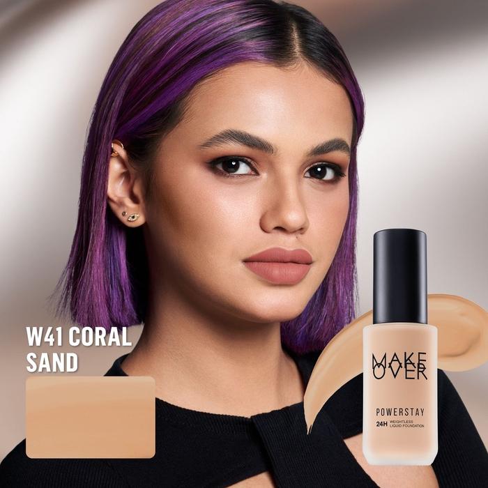 Gambar MAKE OVER POWERSTAY 24H WEIGHTLESS LIQUID FOUNDATION 40ml - W41 CoralSand dari Jelita Cosmetics Cirebon undefined Tokopedia