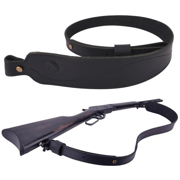 Gambar Vintage Leather Rifle Sling Adjustable Hunting Gun Shoulder Strap dari Damai Area3 undefined Tokopedia