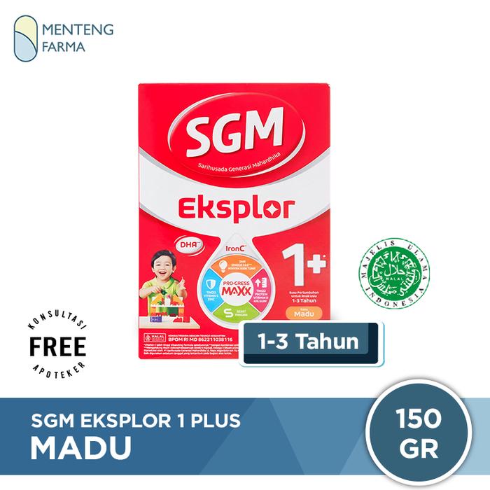 Gambar SGM Eksplor 1 Plus Madu 150 Gram - Susu Pertumbuhan Anak 1-3 Tahun dari Menteng Farma undefined Tokopedia