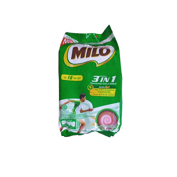 Gambar MILO 3 IN 1 18 PCS X 34 GR dari Hyfresh Prabumulih undefined Tokopedia