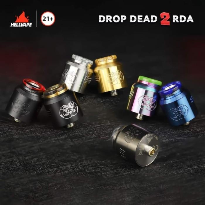 Gambar DROP DEAD 2 RDA DUAL COIL RDA DROP DEAD RDA 24MM ORI by HELLVAPE - BLUE dari Tokovapeku Jatinegara undefined Tokopedia