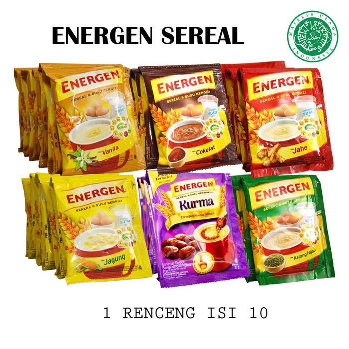 Gambar sh2 ENERGEN Sereal dan Susu RENCENG 10Pcs KURMA, Coklat, Vanila, dari good-choice2 undefined Tokopedia