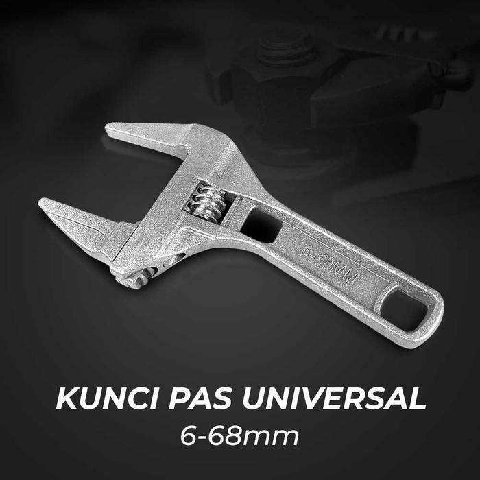 Gambar Kunci Pas Universal Adjustable Wrench Spanner 6-68mm - Silver dari i2Y Store undefined Tokopedia