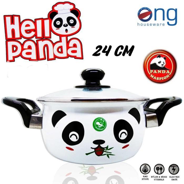 Gambar PTR Panci Enamel Hello Panda Maspion 24 cm HELLOPANDA24CM dari dolanangameshop undefined Tokopedia