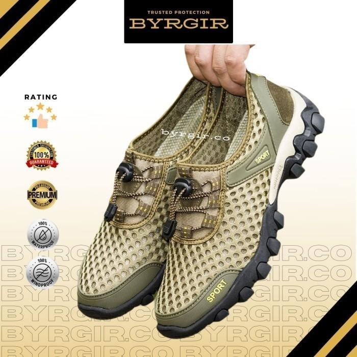 Gambar BYRGIR Sepatu Sport Outdoor Adventure Casual Sneakers Gunung Hiking - Army, 43 dari Ukaazh undefined Tokopedia
