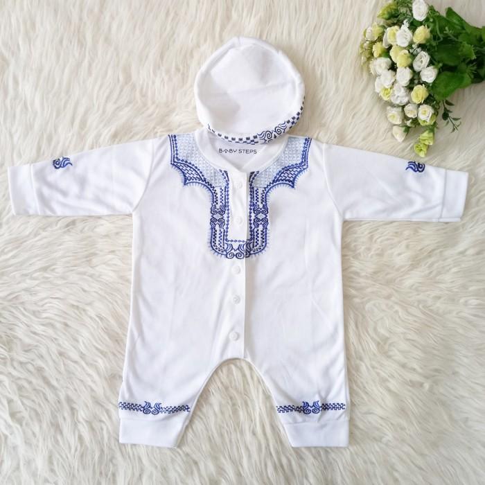 Gambar NEW PRODUCT BAJU JUMPER KOKO BAYI LAKI NEWBORN AQIQAH AKIKAH MUSLIM - PUTIH_BiruMdT, NEWBORN 0-3 bln dari wannstore765 undefined Tokopedia