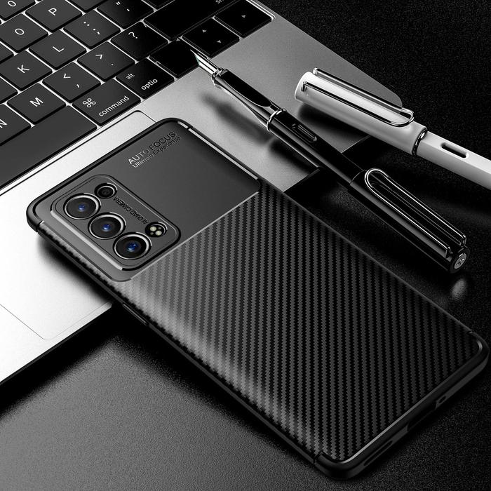 Gambar Original Carbon Fiber Case for Oppo Reno 6 Pro 5G Softcase - Hitam dari nucleo undefined Tokopedia