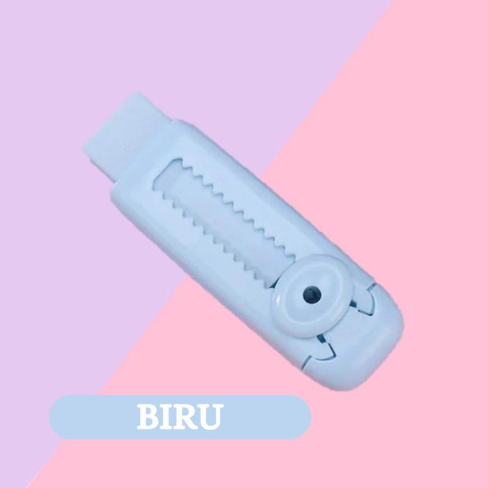 Gambar Penghapus Sliding Eraser / Hapusan Mekanik Warna Lucu - Blue dari Kansacollection_NEW undefined Tokopedia