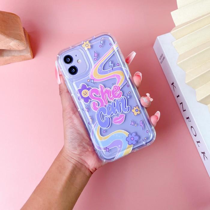 Gambar I.Case_Store Airbag Transparent Soft Case Motif She Can For iPhone (2) - She Can, iPhone 14 Pro dari icase_store undefined Tokopedia