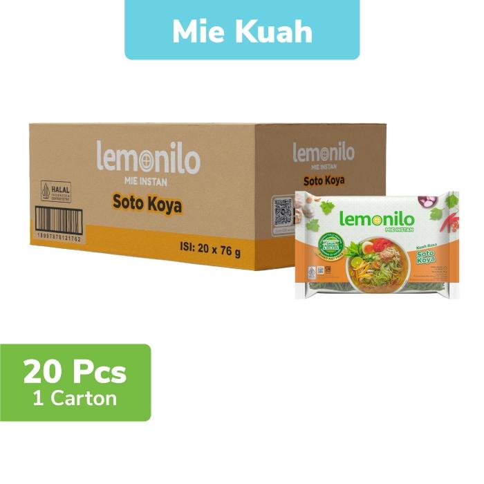 Gambar 20 Pcs Lemonilo Mie Instan Rasa Soto Koya 60G Original dari GOLD POWER undefined Tokopedia