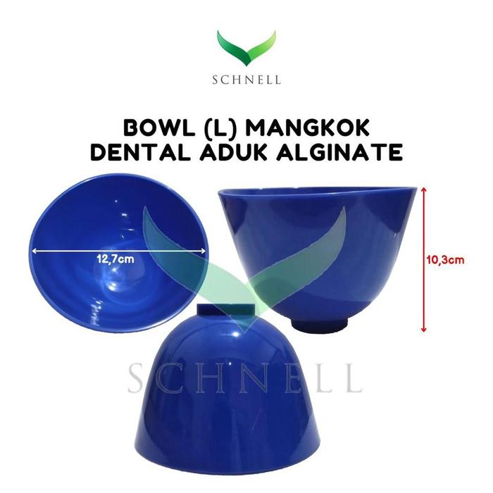 Gambar (SIZE L) Bowl / Bowel / Bol / Mangkuk / Mangkok Dental Aduk Alginat Alginate Cetak Gigi Impression - BIRU dari Sicher Dental undefined Tokopedia
