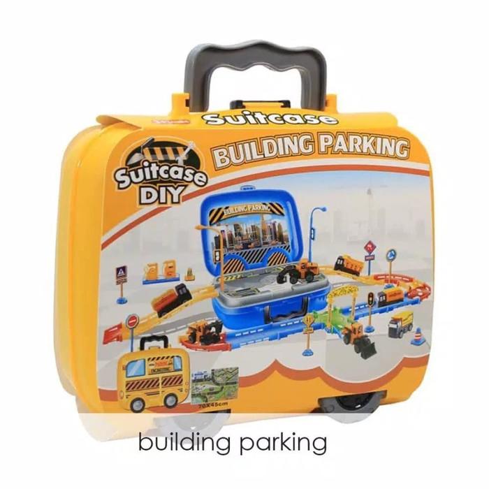 Gambar Mainan Anak Building Parking Diy Suitcase Play Set - Mainan Anak 5.0 dari galeryserbaada01 undefined Tokopedia