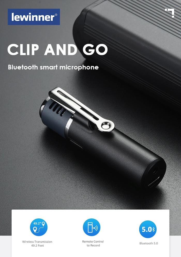 Gambar Lewinner Smartmic Wireless Bluetooth Microphone Real-Time Radio Noise dari nondivergent undefined Tokopedia