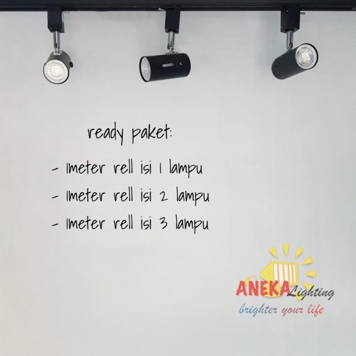 Gambar Kap Lampu Spotlight Track / Rell 2meter LED Spot Light Track - Hitam 2 Lampu, Natural 4000K dari Gallery Lampu undefined Tokopedia
