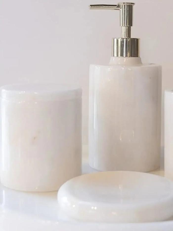 Gambar Quality 5 Pecies Luxury Bathroom Accessories Set Marble Durable Soap dari Sivashop_ undefined Tokopedia