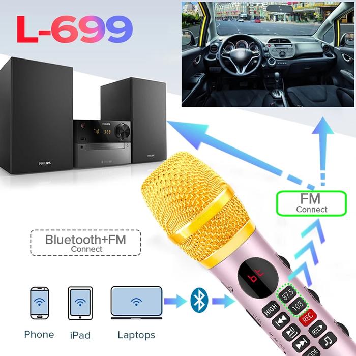 Gambar Lewinner Karaoke Microphone With Gift Wrap Wireless Speaker 15-20W dari childlike undefined Tokopedia