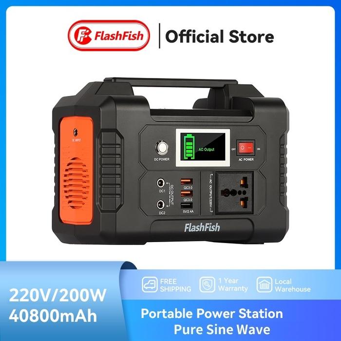 Gambar (Ready)FlashFish 220V 200W Power Station 40800mAh Portable Solar dari Genyu6220 undefined Tokopedia