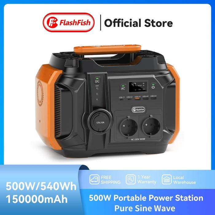 Gambar (Ready) FlashFish Portable Solar Generator 220V 500W/540Wh Power dari Genyu6220 undefined Tokopedia
