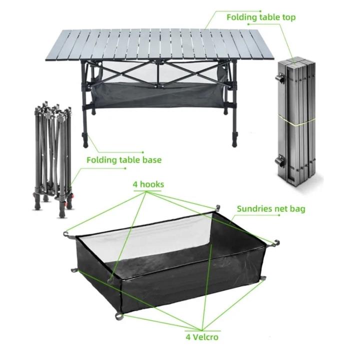 Gambar 120/95Cm Camping Folding Table Outdoor Furniture Aluminum Collapsible dari parsonage undefined Tokopedia