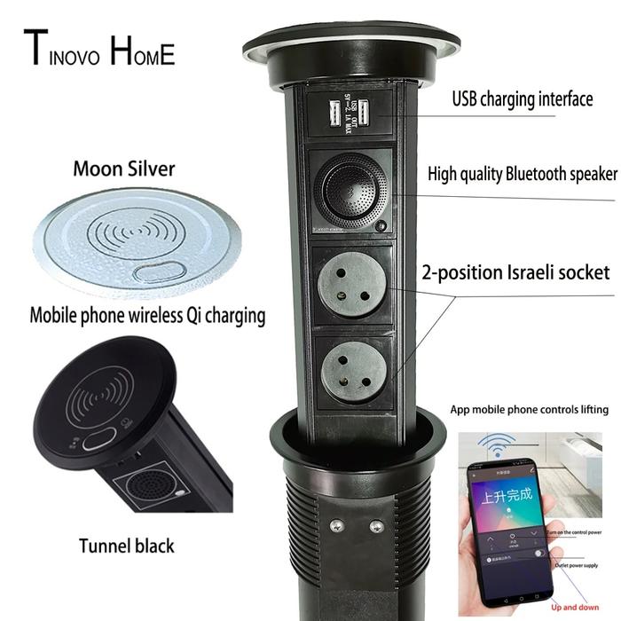 Gambar Intelligent Electric Lifting Socket / Wireless Charging Bluetooth dari recreative2 undefined Tokopedia