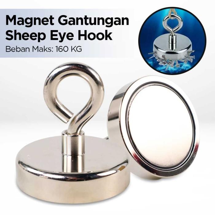 Gambar Magnet Neodymium Super Strong Kuat Model Bulat Besar Fishing Magnet - 160 kg dari YUKI SMARTHOME undefined Tokopedia