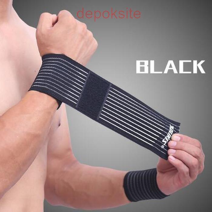 Gambar Wristband Aolikes 1526 Perban Pelindung Pergelangan Tangan & Engkel - Hitam, 70 CM dari Rockbrosindo undefined Tokopedia