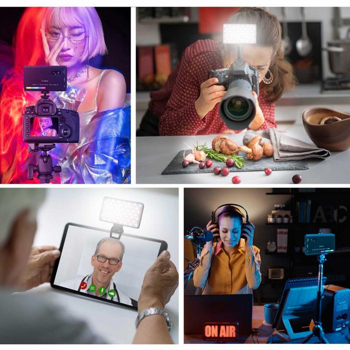 Gambar Lampu Kamera Mini RGB LED Light Photo Video Dimmable 3100mAh 8W W140 dari toper store1 undefined Tokopedia