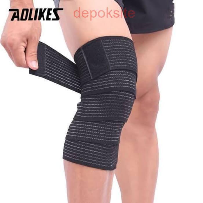 Gambar Pelindung Lutut Aolikes 1516 Perban Penyangga Lutut 180cm Anti Slip - Hitam dari Rockbrosindo undefined Tokopedia