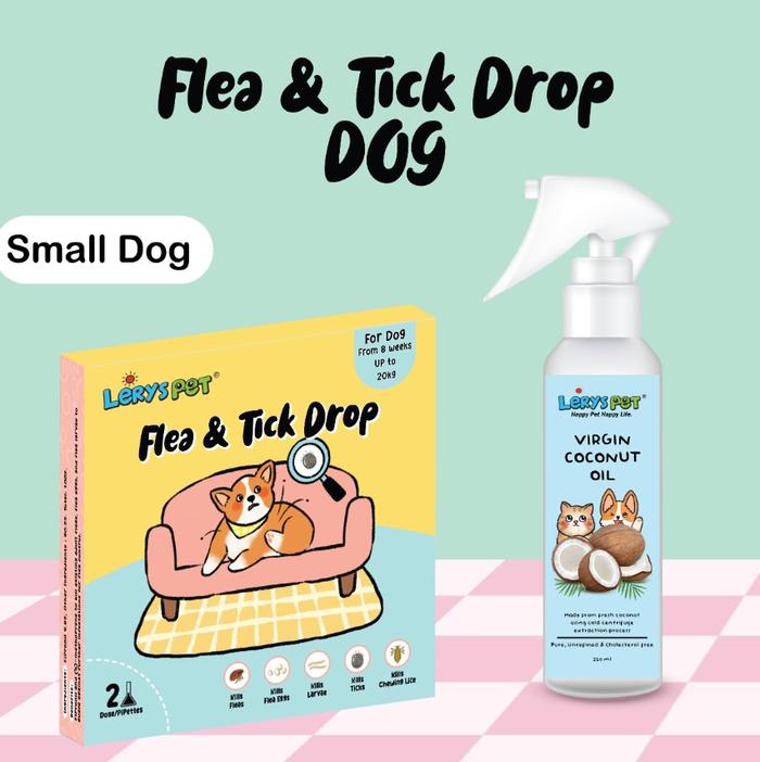 Gambar Flea & Tick Drop+VCO | 1 Box | Obat Kutu | Small Dog  | Lp dari Leryspets Offcial undefined Tokopedia
