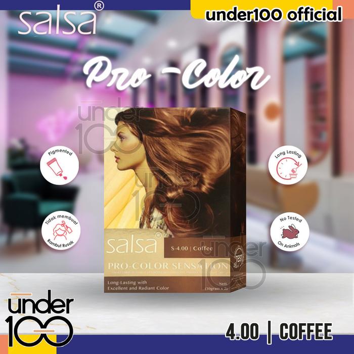Gambar Under100  Salsa Pro - Color Sensation | Hair Color | Semir Rambut - 4.00 Coffee, SalsaProColor dari Under100 Store undefined Tokopedia