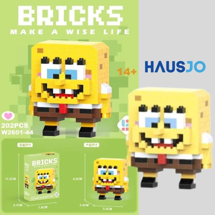 Gambar Bricks DIY Nano Block Mini Toys Model Kartun Building Blockk Kartun - Spongebob dari HausJo Digital undefined Tokopedia