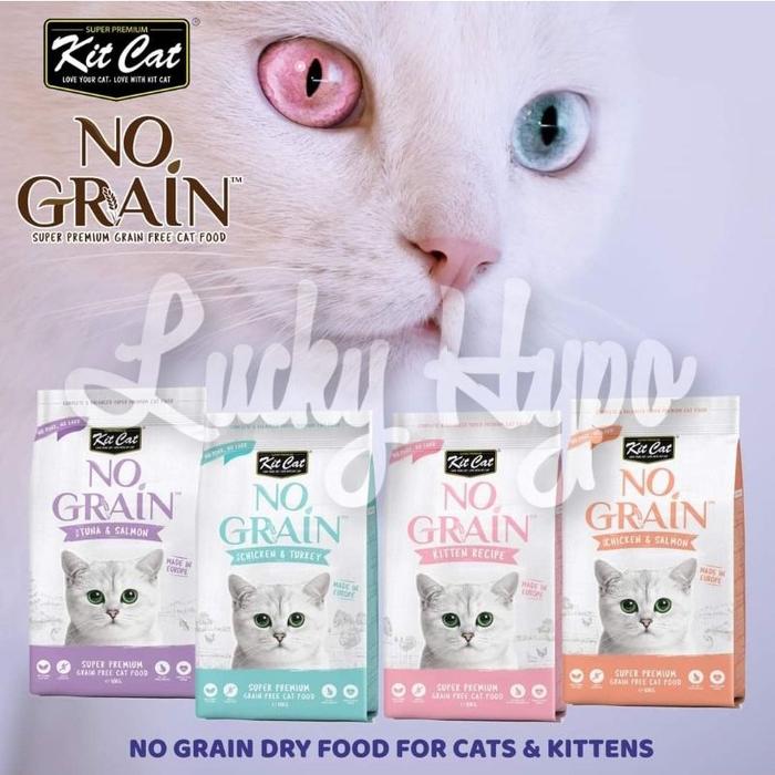 Jual Kit Cat NO GRAIN Kitten Adult Cat Food Dry 1kg Makanan Kucing