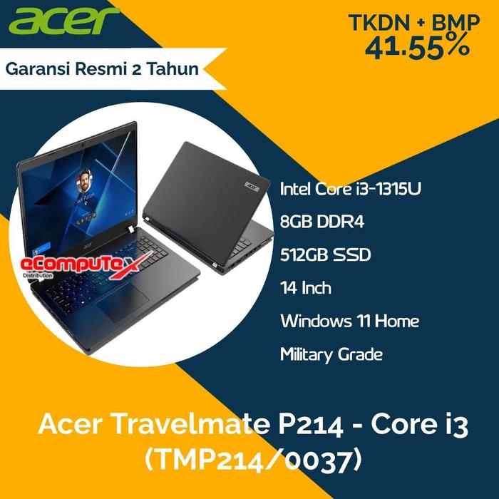 Gambar Laptop Acer Laptop Acer Travelmate P214 Core i3 (TMP214/0037) - TKDN dari eCompuTex Distribusi undefined Tokopedia