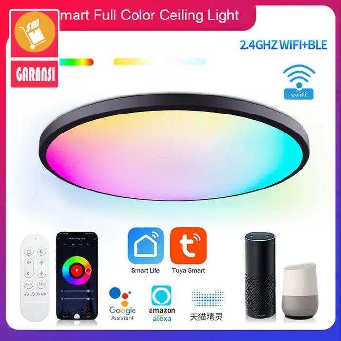Gambar Lampu Plafon LED Ceiling Light Bluetooth WiFi APP RGBCW 24W 9ABK Black dari CV SHAKEENA MITRA undefined Tokopedia