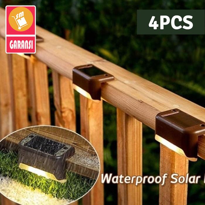 Gambar SM Lampu Taman Hias Tangga Solar Power IP44 Warm 4 PCS 3FBR Brown dari CV SHAKEENA MITRA undefined Tokopedia