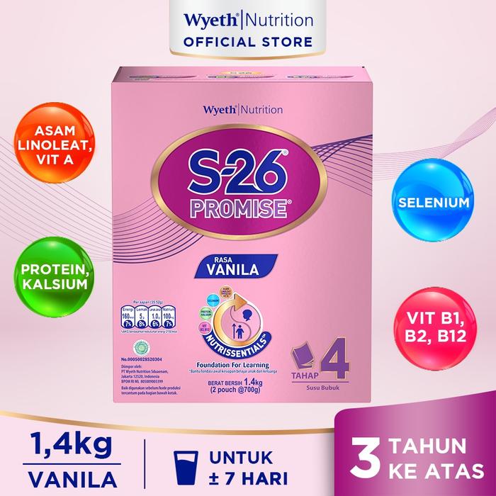 Gambar S-26 Promise Tahap 4 Vanila Susu Bubuk untuk Anak Usia 3-12 Tahun, dari izzorastore undefined Tokopedia