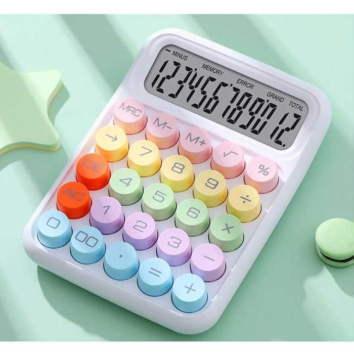 Gambar Kalkulator Rainbow Kincizen KC-817 Calculator Pastel Color Fancy KC817 - PUTIH dari gudang.kantor undefined Tokopedia