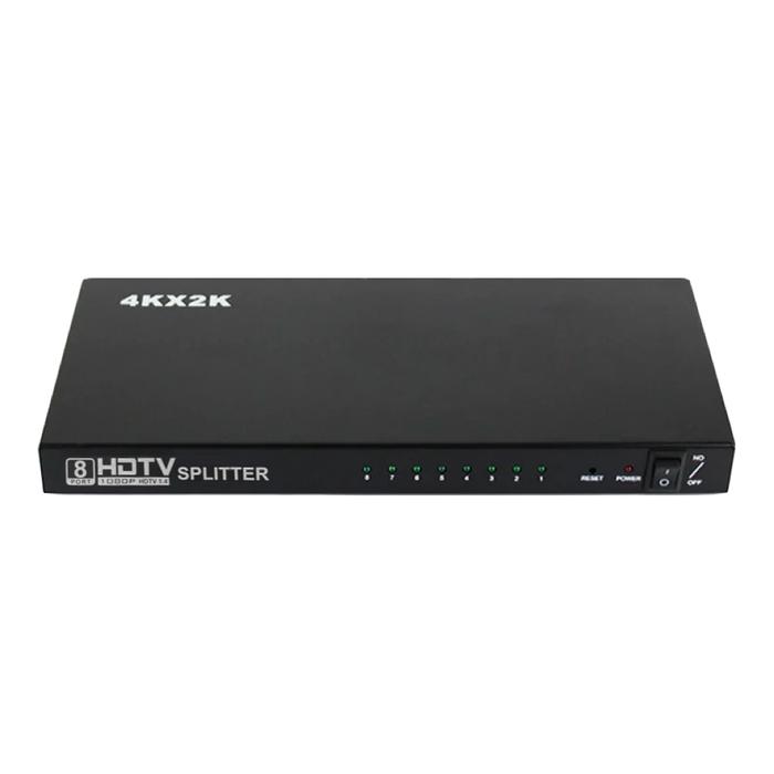 Gambar HDMI Splitter 8 Port 1x8 1 In 8 Out Audio Switcher Audio 3D HDTV 4Kx2K - Black dari Unitech Shop_NEW undefined Tokopedia