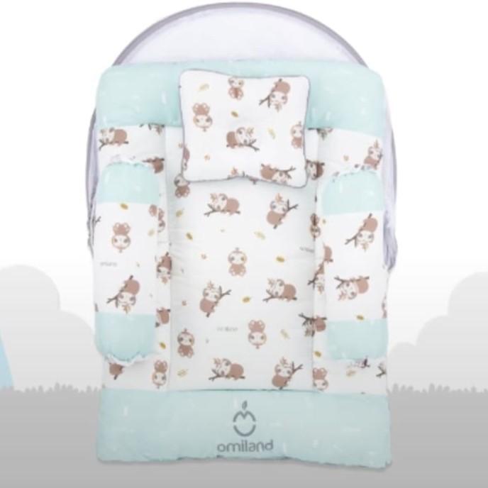 Gambar NEW PRODUCT OMILAND KASUR BAYI DACRON - KASUR KELAMBU BAYI DAKRON SET - Sloth - Green dari RUANI CELL889 undefined Tokopedia
