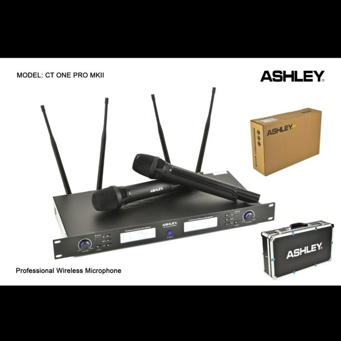 Gambar MIC WIRELESS ASHLEY CT ONE PRO MKII GARSNSI 1 TAHUN  - Hitam - Hitam dari Musik Sound System undefined Tokopedia
