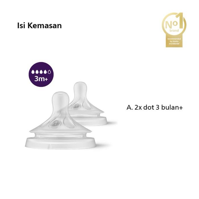 Gambar Philips Avent Teat Natural Response Nipple / avent dot Response - 3m+ (Nomor 4) dari Little Quinn Babyshop undefined Tokopedia